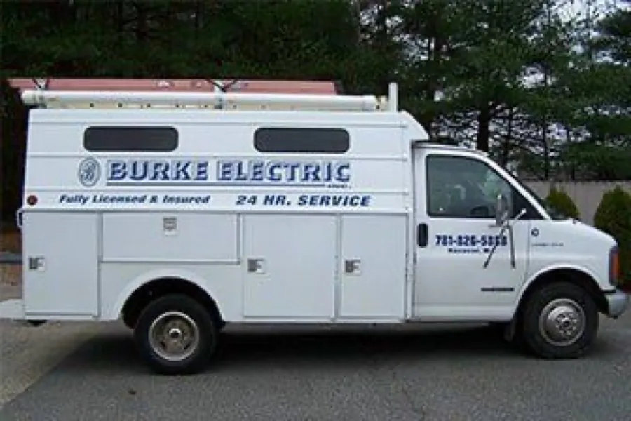 Burke Electric Inc. service van, fully licensed and insured, 24 hour service